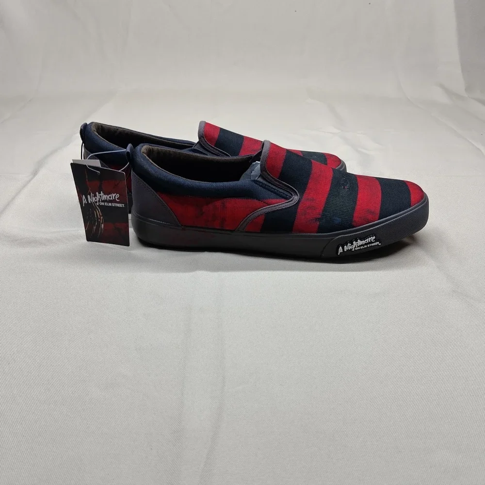 Ground Up A Nightmare on Elm Street Freddy Krueger Striped Slip On Shoes Mens 12